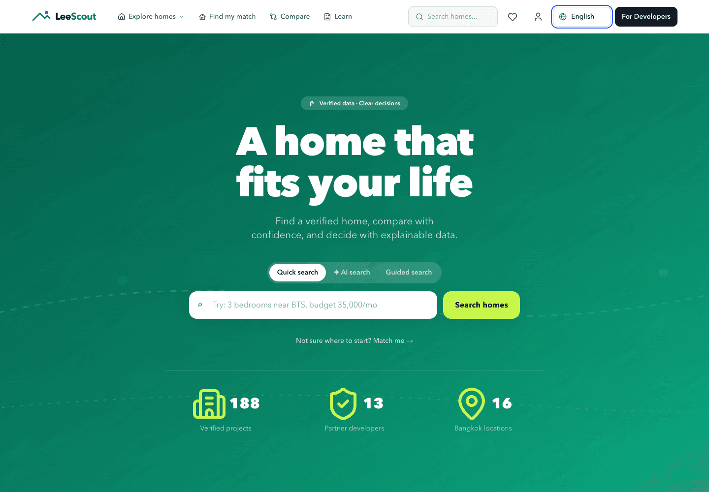 LeeScout website preview