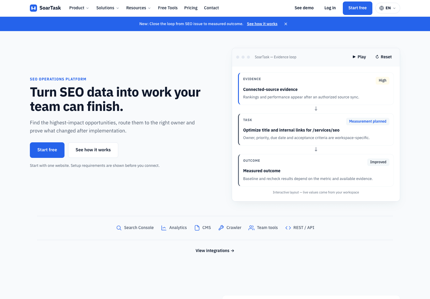 SoarTask website preview